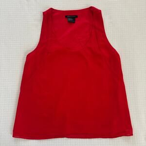 Armani Exchange AX True Red Flowy Scoop Neck Tank Minimalist 90s Size S